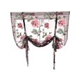 thumbnail image 3 of Rod Liftable Kitchen Bathroom Window Roman Curtain Floral Sheer Voile Valances, 3 of 4