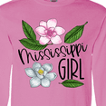 thumbnail image 4 of Inktastic Mississippi Girl Magnolia Flowers and Leaves Long Sleeve T-Shirt, 4 of 5