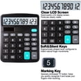 thumbnail image 2 of Calculadora de oficina básica: calculadoras de batería solar dual de 12 dígitos con pantalla LCD grande, calculadora de oficina con botones grandes, 2 of 5