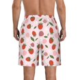 thumbnail image 3 of KLL Floral Strawberr Men's Casual Summer Beach Shorts Hawaiian Shorts with Pockets-Medium, 3 of 5