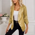 thumbnail image 4 of QHFBli Women Sequin Jacket Glitter Sparkle Open Front Casual Long Sleeve Blazer Coat, 4 of 9