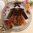 thumbnail image 2 of 0-3 Months Newborn Preemie Boys Girls Underwear Pajamas Rompers Home Clothes Baby Girl Outfit Christmas Man Romper Dress Cute Infant Xmas Winter Clothes Brown Rompers Baby Gift, 2 of 8