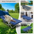 thumbnail image 3 of MOPHOTO 75'' Adult Folding Camping Cot, Heavy Duty Cot with Pearl Cotton Pad & Carry Bag , Sleep Cot, Folding Bed for Guest, 1200D Oxford, 3 of 9