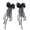 Black, variant on 1Pair Mistys Rose Bows Butterfly Curtain Tiebacks with Beads Curtain Straps for Creating Romantics in Any Room