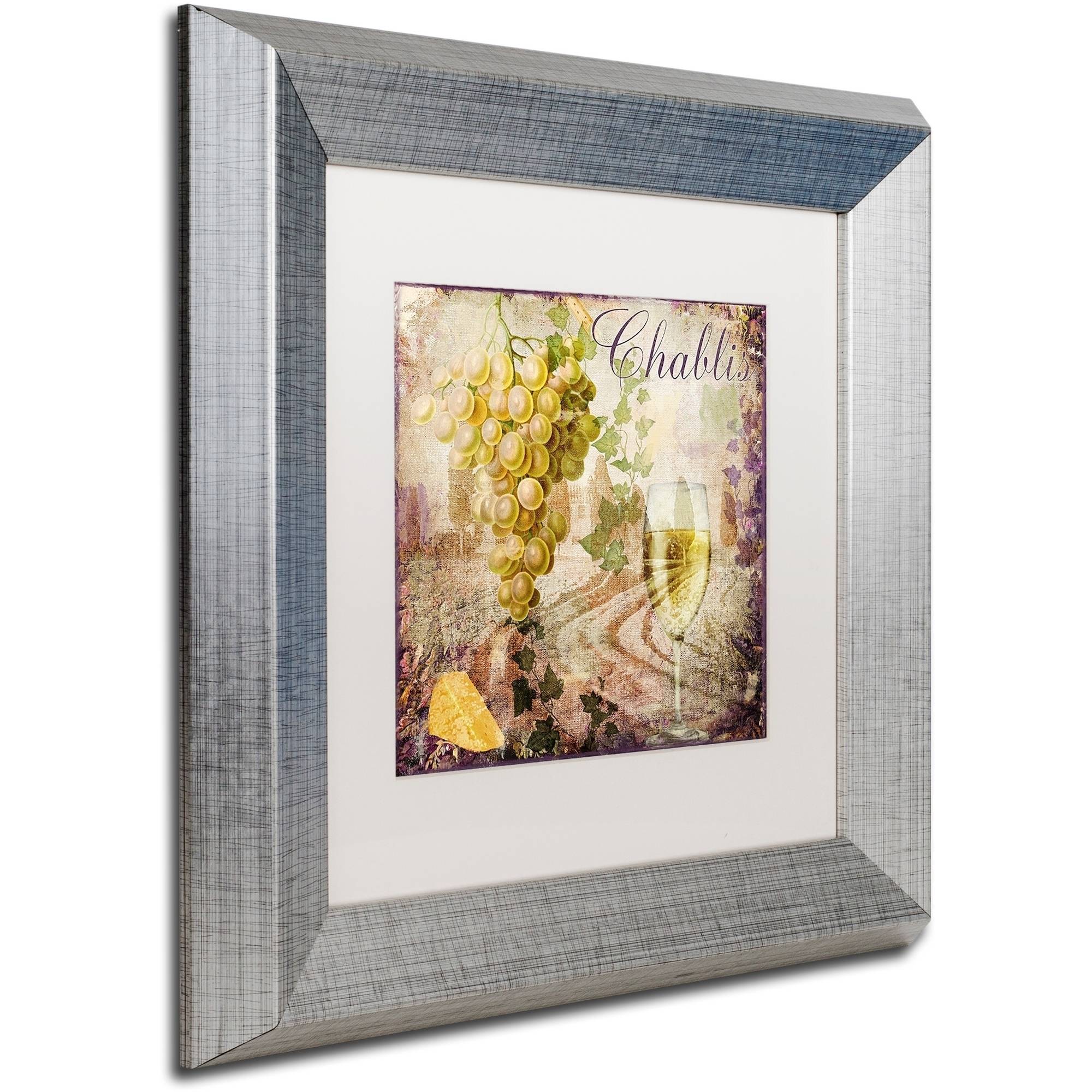 Trademark Fine Art "Wine Country V" Canvas Art by Color Bakery White Matte, Silver Frame