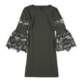 thumbnail image 1 of Alfani Robe Ligne A à Manches en Dentelle pour Femmes, Verte, 8, 1 of 1