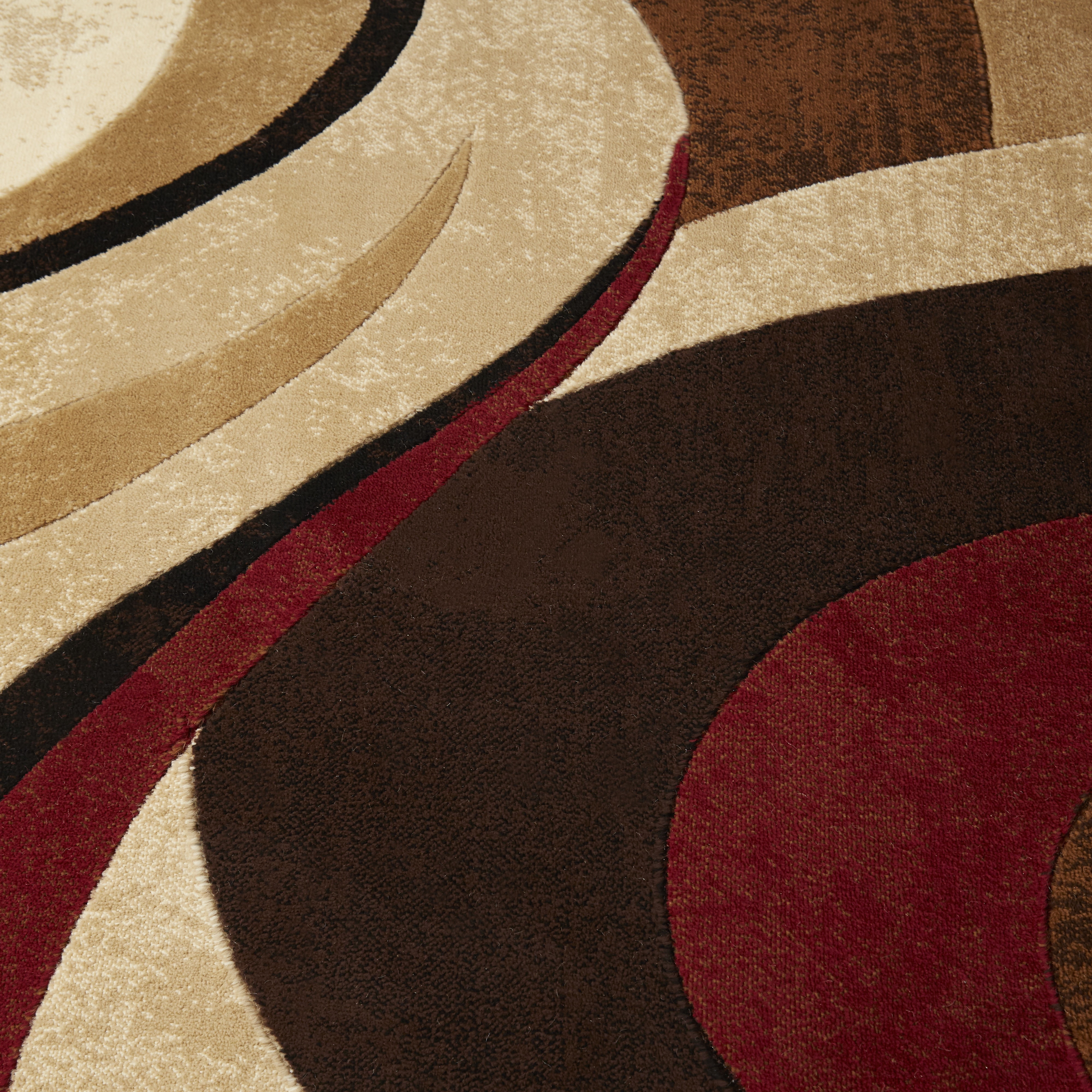 Home Dynamix Tribeca Slade Contemporary Abstract Area Rug, Brown/Red, 18.9"x31.5"