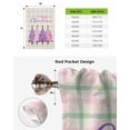 thumbnail image 6 of Purple Pink Christmas Tree Tie Up Curtains for Window, Xmas Snowflake Plaid Rustic Thermal Insulted Balloon Shade Adjustable Rod Pocket Curtains Valance Panels for Kitchen Bathroom Café 42 x 63, 6 of 7