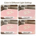 thumbnail image 7 of ODIKA Cute Preppy Polka Dot Field Ribbon Border Scattered Motifs Pink Flowing Dynamic Stain Resistant Low Profile for Dorm Room, Small Living Apartment, 7 of 7