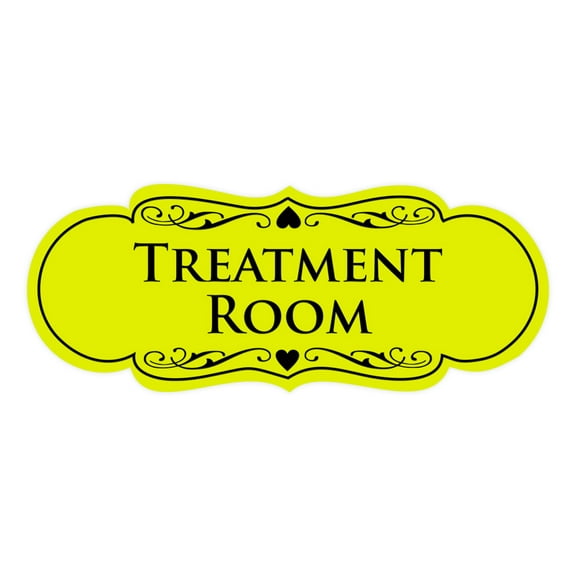 Signs ByLITA Designer Treatment Room Sign (Yellow / Black) - Large