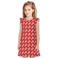 thumbnail image 1 of Fotbe Retro Lobsters Vestido de Dormir para Niñas de 3 a 10 Años, Mangas Cortas, Estilo Princesa, Pijama Camisón con Mangas Voladas-Small, 1 of 6