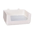 thumbnail image 2 of Caja de arena para mascotas, orinal, inodoro, orinal, antisalpicaduras, caja de inodoro de esquina, bandeja de arena para animales pequeños, para conejillos de indias y conejos blanco, 2 of 9