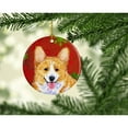 thumbnail image 2 of Carolines Treasures SS4693-CO1 Corgi Red Snowflakes Holiday Christmas Ceramic Ornament, Multicolor, 2 of 2