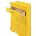 thumbnail image 3 of Louis Phillipe II Yellow 5 Drawer Chest of Drawers (31 in L. X 16 in W. X 48 in H.), 3 of 5