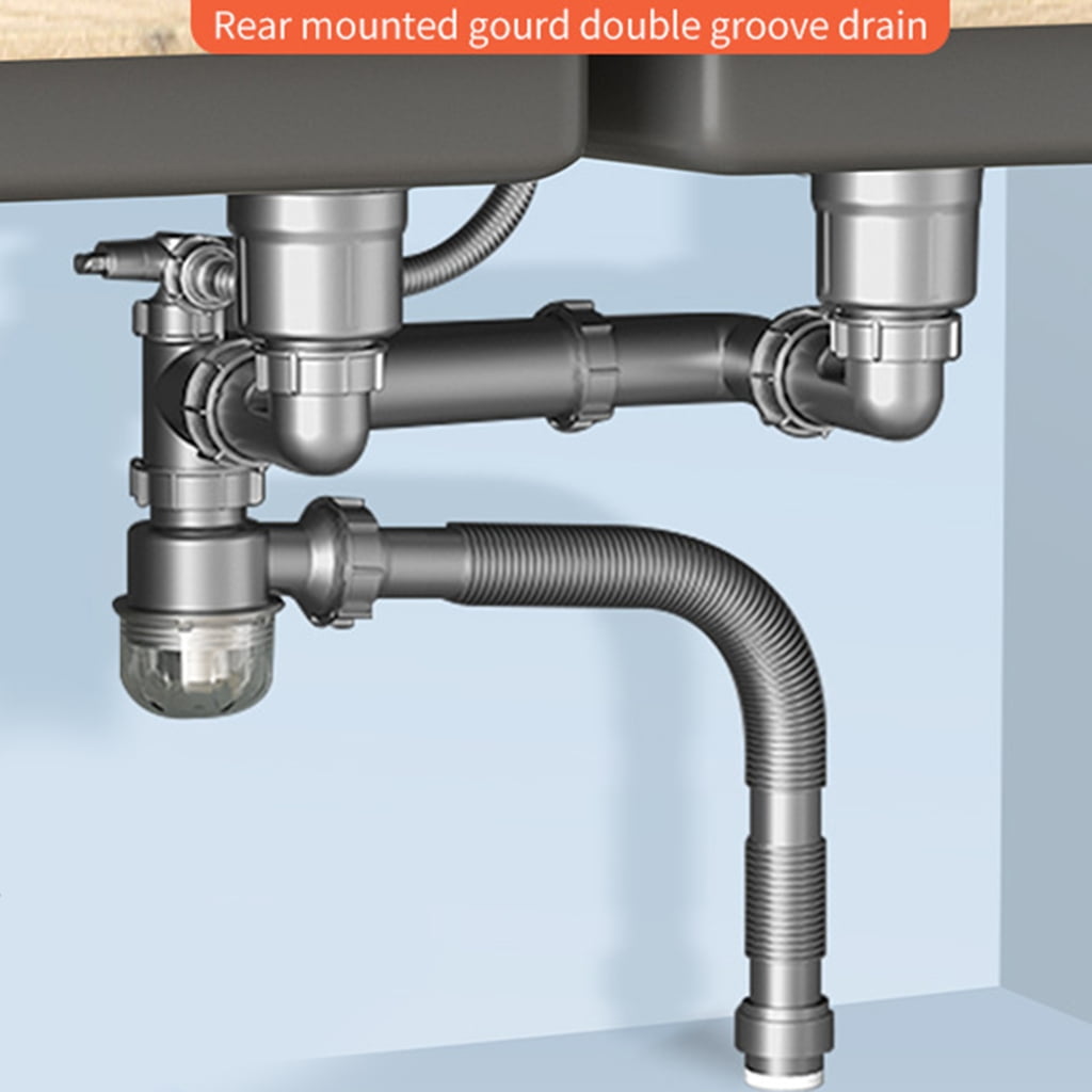Zorvai Portable Kitchen Sink Drain Set Accessory for Easy Installation Designs