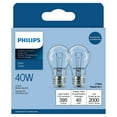 thumbnail image 1 of PHILIPS 40W A15 Medium Base Clear Appliance Light Bulbs  2 Pack, 1 of 5