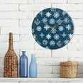 thumbnail image 7 of Dreamtimes Blue Snowflake Wall Clock, Silent Non Ticking Battery Operated Creative Decorative Round Clock for Kitchen, Living Room, Bathroom, Home School Office, 10 Inch, 7 of 7