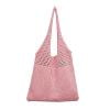thumbnail image 2 of Bolso de hombro tejido Para mujer Likrtyny Bolsa de compras de gran capacidad rosa, 2 of 4