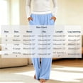 thumbnail image 3 of LEAVINGSUO Pajama Pants Women Plus Size Casual Elastic Waist Long Pants Pockets Comfortable Loungewear Trousers Light Blue S, 3 of 9