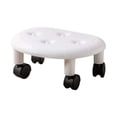 thumbnail image 1 of DOLITY Tabouret Roulant Robuste Repose-Pieds Petit Tabouret Mobile Mini Tabouret Blanc, 1 of 9