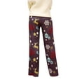 thumbnail image 4 of Women's Christmas Pajama Trousers Cartoon Print Wide Leg Pants, 4 of 9