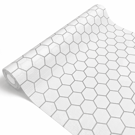 ICERUN Shelf Liner,Free Cutting Cabinet Liner,No Waste Drawer Liner,Hexagonal