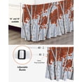 thumbnail image 3 of Brown Red Maple Leaf Bed Skirt King Size 18 Inch Drop, Fall Gray Tree Shadow Branch Nature Wrap Around Dust Ruffle Bedskirts, Wrinkle & Fade Resistant Easy Fit Bedskirt with Adjustable Elastic, 3 of 8