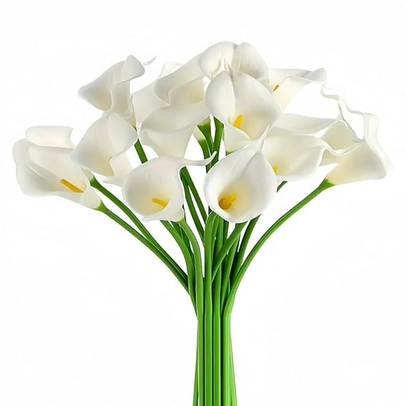 10Pcs Pu Artificial Calla Lily Flowers For Wedding And Table Centerpieces
