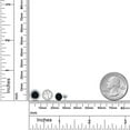 thumbnail image 6 of 14K White Gold Black Onyx and White Lab Grown Diamond Martini 3 Prong Secure Screw-Backs Stud Earrings for Women with Removable Jackets | 2.08 Cttw | Gemstone December Birthstone | Round 6MM, 6 of 6