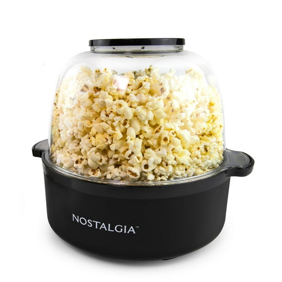 Mezclador eléctrico Popcorn Maker Nostalgia Classic, 5.6 L, negro