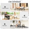 thumbnail image 6 of Outsunny Outdoor Glider Chair with Ottoman, 2-Piece Patio Glider Set with High Back, Wide Seat, Breathable Mesh for Porch, Garden, Backyard, Gray, 6 of 9