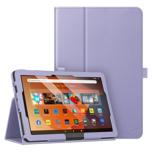Funda tipo folio FINTIE para tablet Amazon Fire HD 10/10 Plus, color morado