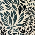 thumbnail image 3 of Plutus Leaf Snap Blue and Beige Luxury Throw Pillow, 3 of 3