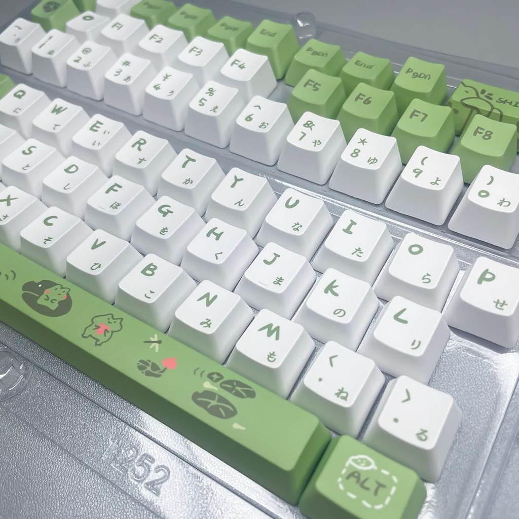 Zeiwohndc PBT Japanese Language XDA/OEM Height Keycaps for 75/87/98/104/108 Keyboards