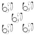 thumbnail image 1 of 5X 2 Pin Estilo de Fideos Auriculares Ergonómicos Enchufe K Auricular Auriculares para Uv5R -888S Uv5R Radio Cable Negro, 1 of 5