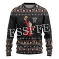 thumbnail image 3 of Suéter feo de punto divertido de Navidad de algodón con diseño de Papá Noel para mascotas, suéter informal vintage de invierno estilo Harajuku, jersey retro de manga larga con impresión 3D, 3 of 5