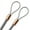 Gray, variant on 52ft Cut To Size 1/8 Galvanized Steel Cable CLEAR Vinyl Coated To 3/16 With Copper Sleeves MADE IN USA