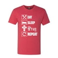 thumbnail image 2 of Eat Sleep Pray Repeat for Christians Faith | Mens Inspirational/Christian Premium Tri Blend T-Shirt, Vintage Red, Large, 2 of 3