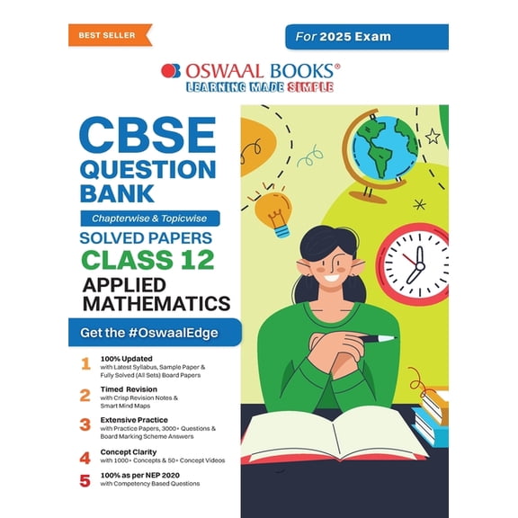 Oswaal CBSE Question Bank Class 12 Applied Mathematics, Chapterwise and Topicwise Solved Papers For Board Exams 2025, (Paperback)