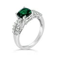 thumbnail image 4 of Jay Heart Designs 925 Sterling Silver Created Emerald and Created White Sapphire Ring, 4 of 4
