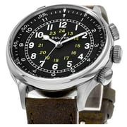 Bulova Mens Military Automatic Brown Leather Strap Watch 96A245
