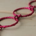 thumbnail image 2 of Allstate Floral 5' x 1.75" Pink Fuchsia Glittered Circle Chain Christmas Garland, 2 of 3