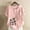 Pink, variant on ALLLIST Womens Tops Clearance Under $10 Pink Short Sleeve Crew Neck Cotton and Linen Floral Button T-Shirts Womens T Shirts S