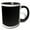 Black/White, variant on 3drose, Black and White Halftone Geometrical Dot Pattern Background, 11oz Magic Transforming Mug