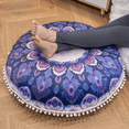 thumbnail image 6 of Whifea 31'' Large Round Floor Pillow Meditation Cushion, Boho Meditation, Memory Foam Filling, for Yoga or Relaxation, Purple, 6 of 8
