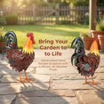 thumbnail image 7 of Colorful Rustic Metal Rooster Statue 16.14 Inch Freestanding Farmhouse Yard Art Weather Resistant Outdoor Garden Decor for Lawn Patio Porch, 7 of 7