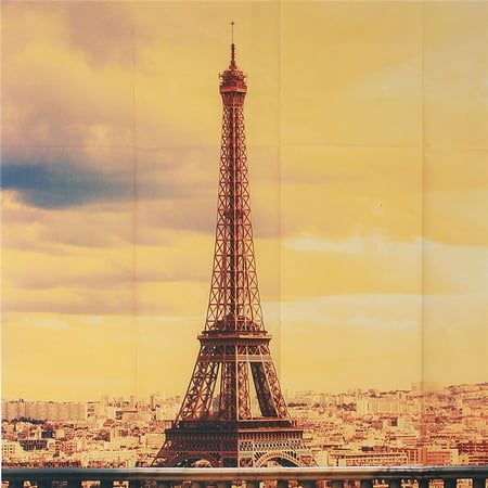 3x5ft Photography Background Eiffel Tower Wall Floor Photo Cloth