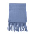 thumbnail image 3 of LEKODE Fringe Scarf Thick Shawl Long Scarves for Women Scarf Scarfs for Women Ladies Scarf Knitted Scarf Blue One Size, 3 of 3