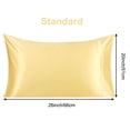 thumbnail image 2 of Unique Bargains 2-Pack 19 Momme 100% Natural Silk Pillowcases Champagne Color Standard, 2 of 8