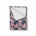 thumbnail image 2 of Flower Soft Flannel Fleece Throw Blanket, Blooming Flowers Composition Pink Toned Lilies Ornamental Spring Flourish Pattern, Cozy Plush for Indoor and Outdoor Use, 50" x 70", Multicolor, by Ambesonne, 2 of 6